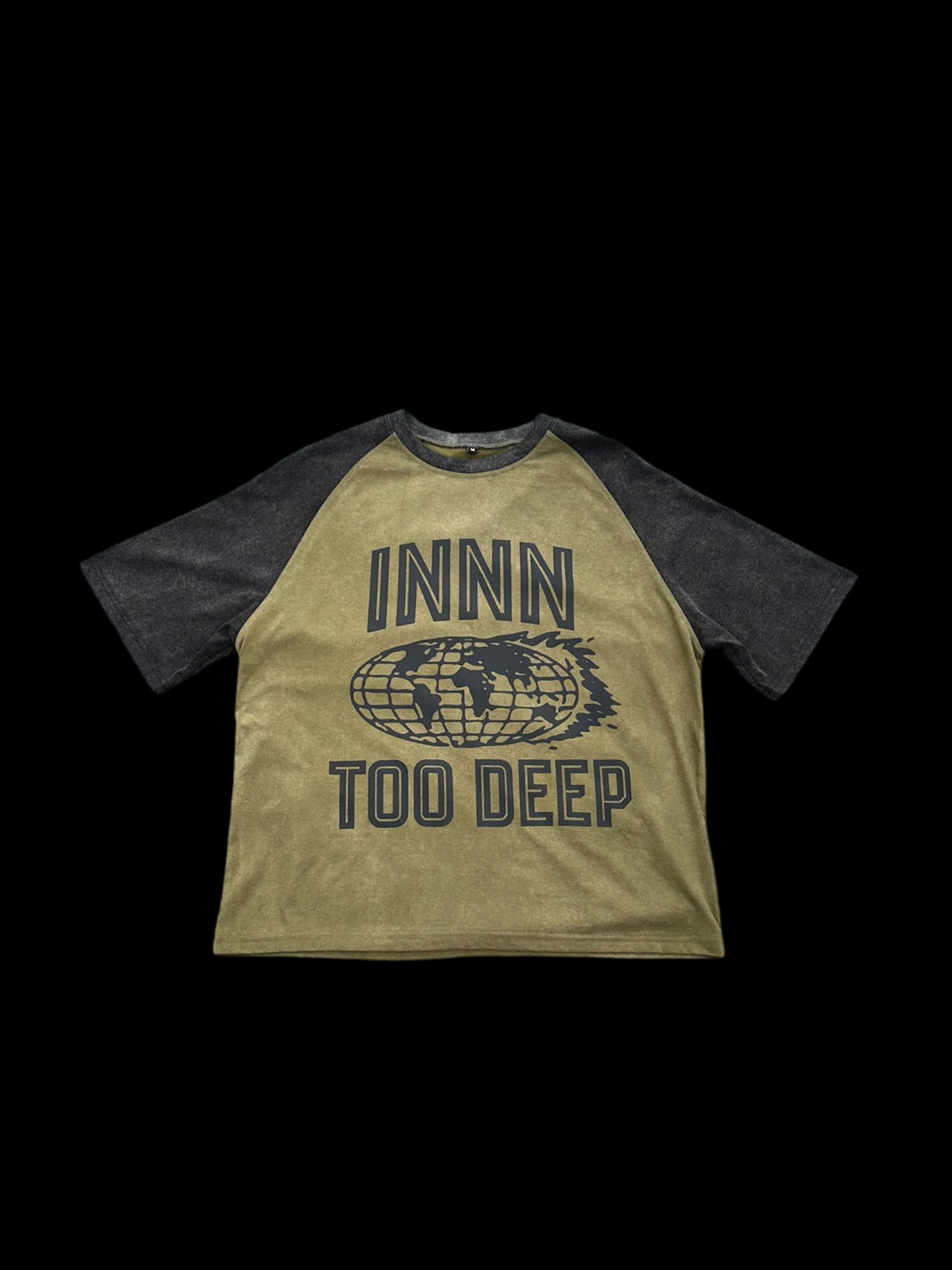 Army green t-shirt - Acid washed